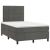 Pat box spring cu saltea, gri închis, 120x200 cm, catifea GartenMobel Dekor