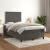 Pat box spring cu saltea, gri închis, 120x200 cm, catifea GartenMobel Dekor