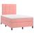 Pat box spring cu saltea, roz, 120x200 cm, catifea GartenMobel Dekor