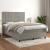 Pat box spring cu saltea, gri deschis, 140x200 cm, catifea GartenMobel Dekor