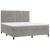 Pat box spring cu saltea, gri deschis, 160x200 cm, catifea GartenMobel Dekor