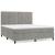 Pat box spring cu saltea, gri deschis, 180x200 cm, catifea GartenMobel Dekor