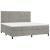 Pat box spring cu saltea, gri deschis, 200x200 cm, catifea GartenMobel Dekor