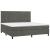 Pat box spring cu saltea, gri închis, 200x200 cm, catifea GartenMobel Dekor