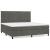 Pat box spring cu saltea, gri închis, 200x200 cm, catifea GartenMobel Dekor