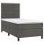 Pat box spring cu saltea, gri închis, 80x200 cm, catifea GartenMobel Dekor