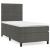 Pat box spring cu saltea, gri închis, 90x190 cm, catifea  GartenMobel Dekor