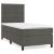 Pat box spring cu saltea, gri închis, 90x200 cm, catifea GartenMobel Dekor