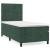 Pat box spring cu saltea, verde închis, 100x200 cm, catifea GartenMobel Dekor