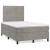 Pat box spring cu saltea, gri deschis, 120x200 cm, catifea GartenMobel Dekor