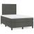 Pat box spring cu saltea, gri închis, 120x200 cm, catifea GartenMobel Dekor