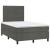 Pat box spring cu saltea, gri închis, 120x200 cm, catifea GartenMobel Dekor