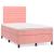 Pat box spring cu saltea, roz, 120x200 cm, catifea GartenMobel Dekor