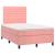 Pat box spring cu saltea, roz, 120x200 cm, catifea GartenMobel Dekor