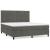 Pat box spring cu saltea, gri închis, 180x200 cm, catifea GartenMobel Dekor