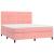 Pat box spring cu saltea, roz, 180x200 cm, catifea GartenMobel Dekor