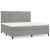 Pat box spring cu saltea, gri deschis, 200x200 cm, catifea GartenMobel Dekor