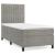 Pat box spring cu saltea, gri deschis, 80x200 cm, catifea GartenMobel Dekor