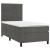 Pat box spring cu saltea, gri închis, 90x190 cm, catifea GartenMobel Dekor
