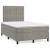 Pat box spring cu saltea, gri deschis, 120x200 cm, catifea  GartenMobel Dekor