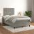 Pat box spring cu saltea, gri deschis, 120x200 cm, catifea  GartenMobel Dekor