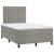 Pat box spring cu saltea, gri deschis, 120x200 cm, catifea  GartenMobel Dekor