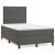 Pat box spring cu saltea, gri închis, 120x200 cm, catifea GartenMobel Dekor