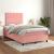 Pat box spring cu saltea, roz, 120x200 cm, catifea GartenMobel Dekor