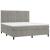Pat box spring cu saltea, gri deschis, 160x200 cm, catifea GartenMobel Dekor