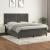 Pat box spring cu saltea, gri închis, 160x200 cm, catifea GartenMobel Dekor