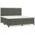 Pat box spring cu saltea, gri închis, 200x200 cm, catifea GartenMobel Dekor