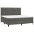 Pat box spring cu saltea, gri închis, 200x200 cm, catifea GartenMobel Dekor