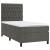 Pat box spring cu saltea, gri închis, 80x200 cm, catifea GartenMobel Dekor