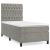 Pat box spring cu saltea, gri deschis, 100x200 cm, catifea GartenMobel Dekor