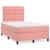 Pat box spring cu saltea, roz, 120x200 cm, catifea GartenMobel Dekor