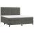 Pat box spring cu saltea, gri închis, 160x200 cm, catifea GartenMobel Dekor