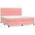 Pat box spring cu saltea, roz, 200x200 cm, catifea GartenMobel Dekor