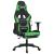 Scaun de gaming cu suport picioare negru/verde, piele ecologică GartenMobel Dekor