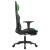 Scaun de gaming cu suport picioare negru/verde, piele ecologică GartenMobel Dekor