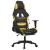 Scaun de gaming cu suport picioare, negru și galben, textil GartenMobel Dekor