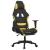 Scaun de gaming cu suport picioare, negru și galben, textil GartenMobel Dekor