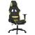 Scaun de gaming cu suport picioare, negru/verde deschis, textil GartenMobel Dekor