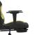 Scaun de gaming cu suport picioare, negru/verde deschis, textil GartenMobel Dekor
