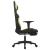 Scaun de gaming cu suport picioare, negru/verde deschis, textil GartenMobel Dekor