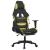 Scaun de gaming cu suport picioare, negru/verde deschis, textil GartenMobel Dekor