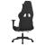 Scaun de gaming cu suport picioare, negru/verde deschis, textil GartenMobel Dekor