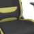 Scaun de gaming cu suport picioare, negru/verde deschis, textil GartenMobel Dekor