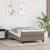 Pat box spring cu saltea, gri taupe, 90x200 cm, textil GartenMobel Dekor