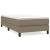 Pat box spring cu saltea, gri taupe, 100x200 cm, textil GartenMobel Dekor