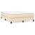 Pat box spring cu saltea, crem, 140x200 cm, textil GartenMobel Dekor